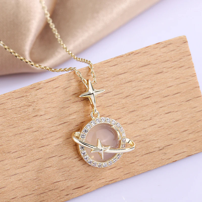 Picture of Star Moon Myth Chalcedony Necklace