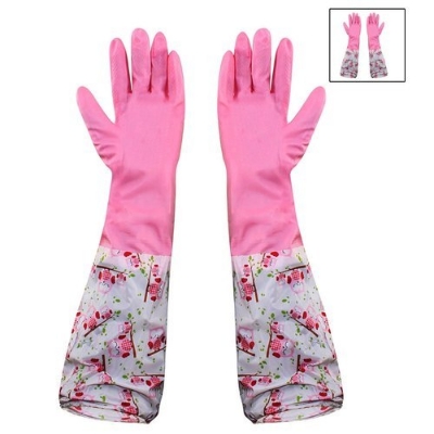 Picture of High Quality Silicone Dish Washing Kitchen Hand Gloves (Multicolor)