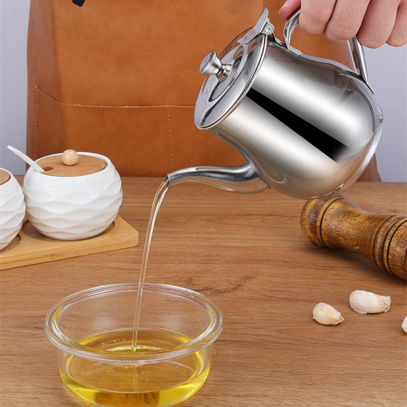 Picture of Stainless Steel Kitchen Oil Filter Pot 32oz