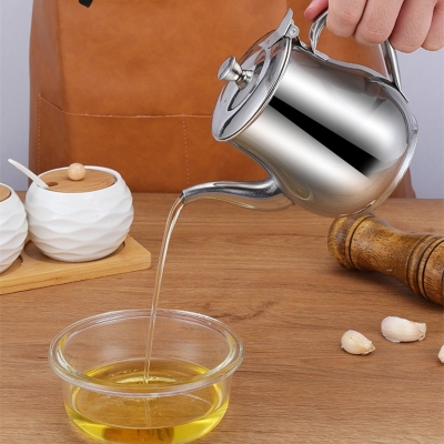 Picture of Stainless Steel Kitchen Oil Filter Pot 32oz