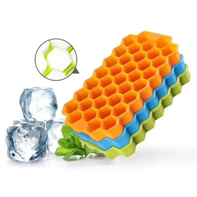 Picture of Silicone Ice Cube Tray 37 Cavity Ice-making Box -Feature: ECO Friendly Cube: Tray 37-Made of Food-Grade Silicone