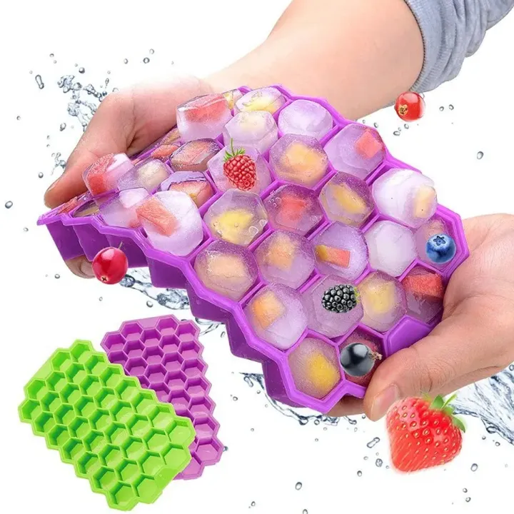 Picture of Silicone Ice Cube Tray 37 Cavity Ice-making Box -Feature: ECO Friendly Cube: Tray 37-Made of Food-Grade Silicone