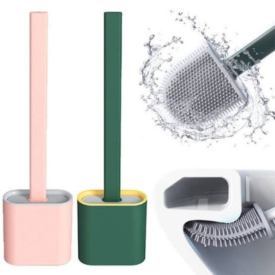 Picture of Toilet Cleaning Brush Set with TPR Soft Brush Head, Clean Toilet Corner Easily