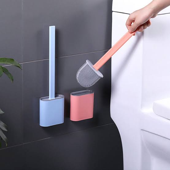 Picture of Toilet Cleaning Brush Set with TPR Soft Brush Head, Clean Toilet Corner Easily