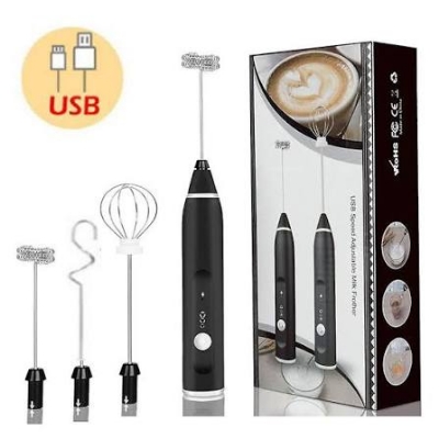 Picture of coffee beater Electric 3 Modes USB Speed Adjustable Electric Milk Frother Coffee and Egg Beater -coffee maker electric