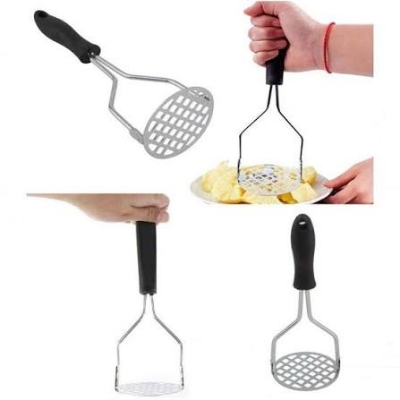 Picture of Stainless Steel Potato Masher With Plastic Handle, Food Press For Fruit And Vegetable - Vegetable Cutter