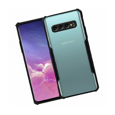 Picture of For Samsung Galaxy S10 Edge-Reinforced Shockproof Cushion Back Clear Hybrid Transparent Hard Cover Casing