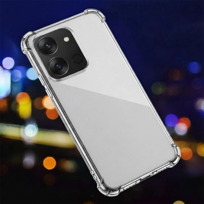 Picture of For Itel A05s Transparent Soft Tpu Back Case Official Shockproof Four-Corner Silicone Cover