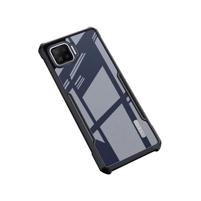 Picture of For Oppo F17 Edge-Reinforced Shockproof Cushion Back Clear Hybrid Transparent Hard Cover Casing