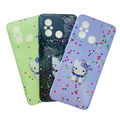 Picture of For itel A60s Glitter Butterfly Pattern New Generation Case Plastic Polycarbonate Phone Back Cover