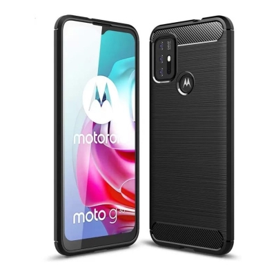 Picture of Carbon Fiber Bumper Phone Case For Motorola Moto G30 / G20 / G10 Back Cover Coque Shockproof Protective