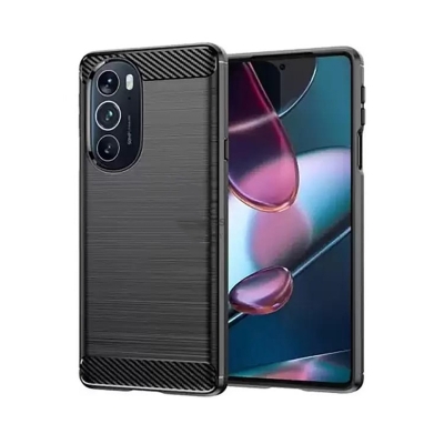 Picture of For Motorola Edge 30 Silicone Back Cover With Carbon Fiber Texture (Back Case Cover For Smartphone)