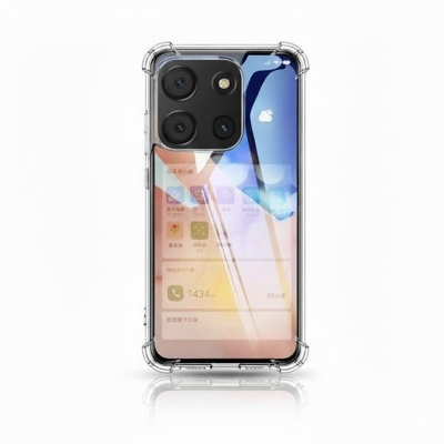 Picture of For itel A60s A665L Transparent Soft Tpu Back Case Official Shockproof Four-Corner Silicone Cover