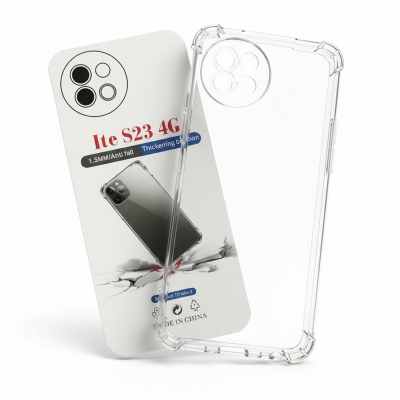 Picture of iTel S23 Premium Silicone Case With Bump Crystal Clear Soft TPU Ultra-Thin Transparent Flexible Protective Mobile Phone Back Cover