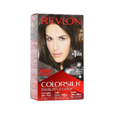 Picture of Revlon Colorsilk Beautiful Hair Color - 20 Brown Black