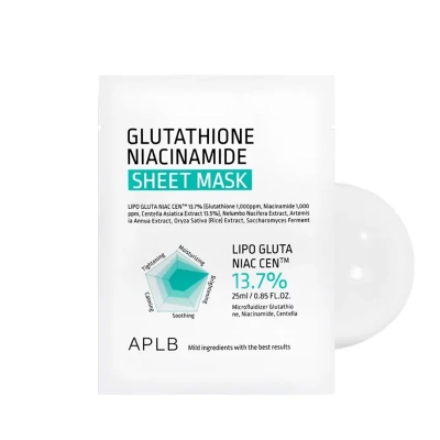 Picture of APLB Glutathione Niacinamide Sheet Mask 25ml