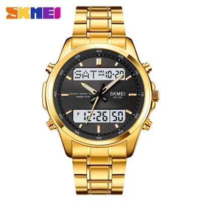 Picture of SKMEI steel band watch men's waterproof dual display watch