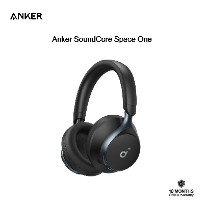 Picture of Anker Soundcore Space One True Wireless Over Ear Headphone With 40dB Adaptive ANC, Hi-Res Audio, 40mm Drivers, 55H Playtime, Bluetooth 5.3, LDAC