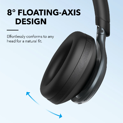 Picture of Anker Soundcore Space One True Wireless Over Ear Headphone With 40dB Adaptive ANC, Hi-Res Audio, 40mm Drivers, 55H Playtime, Bluetooth 5.3, LDAC