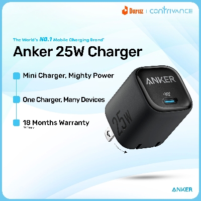Picture of Anker Compact USB-C 25W Fast PD Wall Charger for Iphone, Samsung & Others (Cable Not Included)