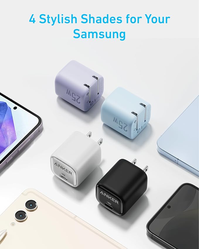 Picture of Anker Compact USB-C 25W Fast PD Wall Charger for Iphone, Samsung & Others (Cable Not Included)