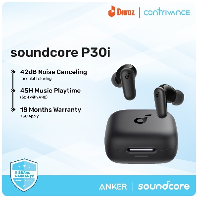 Picture of Anker Soundcore P30i True Wireless Earbuds With 40dB ANC, 36H Playtime, Bluetooth 5.3, IPX5