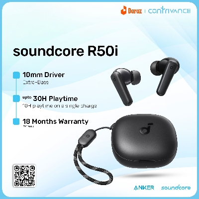 Picture of Anker Soundcore R50i True Wireless Earbuds With 30H Playtime, AI-Enhanced Calls, BassUp Technology, Bluetooth 5.3