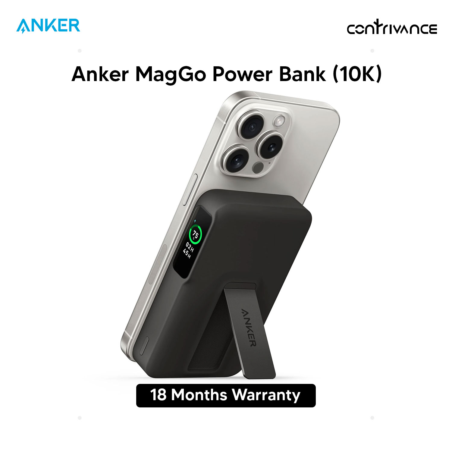 Picture of Anker MagGo 10K Magnetic Wireless Power Bank With Qi2 Certified, 10000mAh, 15W Wireless Fast Charging