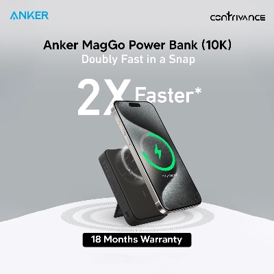 Picture of Anker MagGo 10K Magnetic Wireless Power Bank With Qi2 Certified, 10000mAh, 15W Wireless Fast Charging