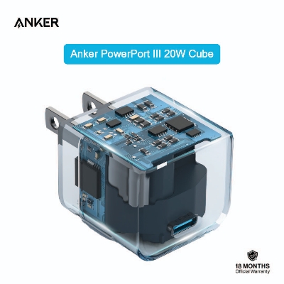 Picture of Anker PowerPort III 20W Cube Fast Charger For Iphone & Others (Cable Not Included)