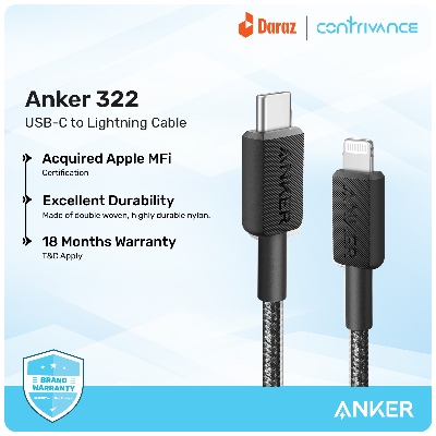 Picture of Anker 322 USB-C to Lightning Fast Charging Cable (3ft) MFi Certified for iPhone & iPad