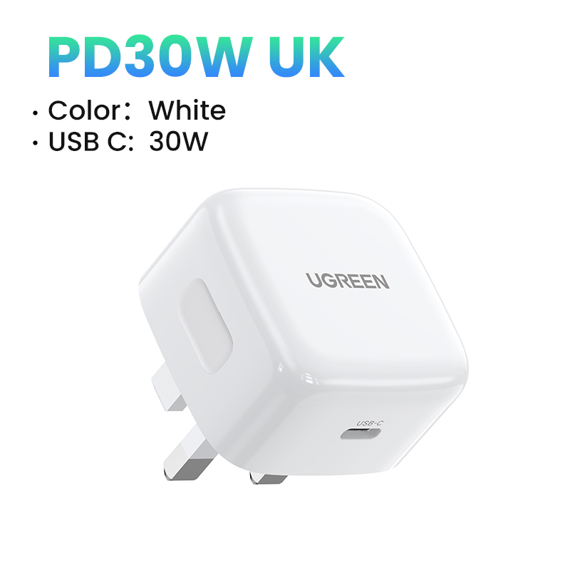 Picture of UGREEN CD127 (70197) 30W USB-C PD Fast Charger (UK Pin)