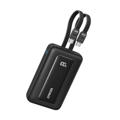 Picture of Anker Zolo 10000mAh Power Bank With 35W Fast Charging & Built‑In Dual USB‑C Cables