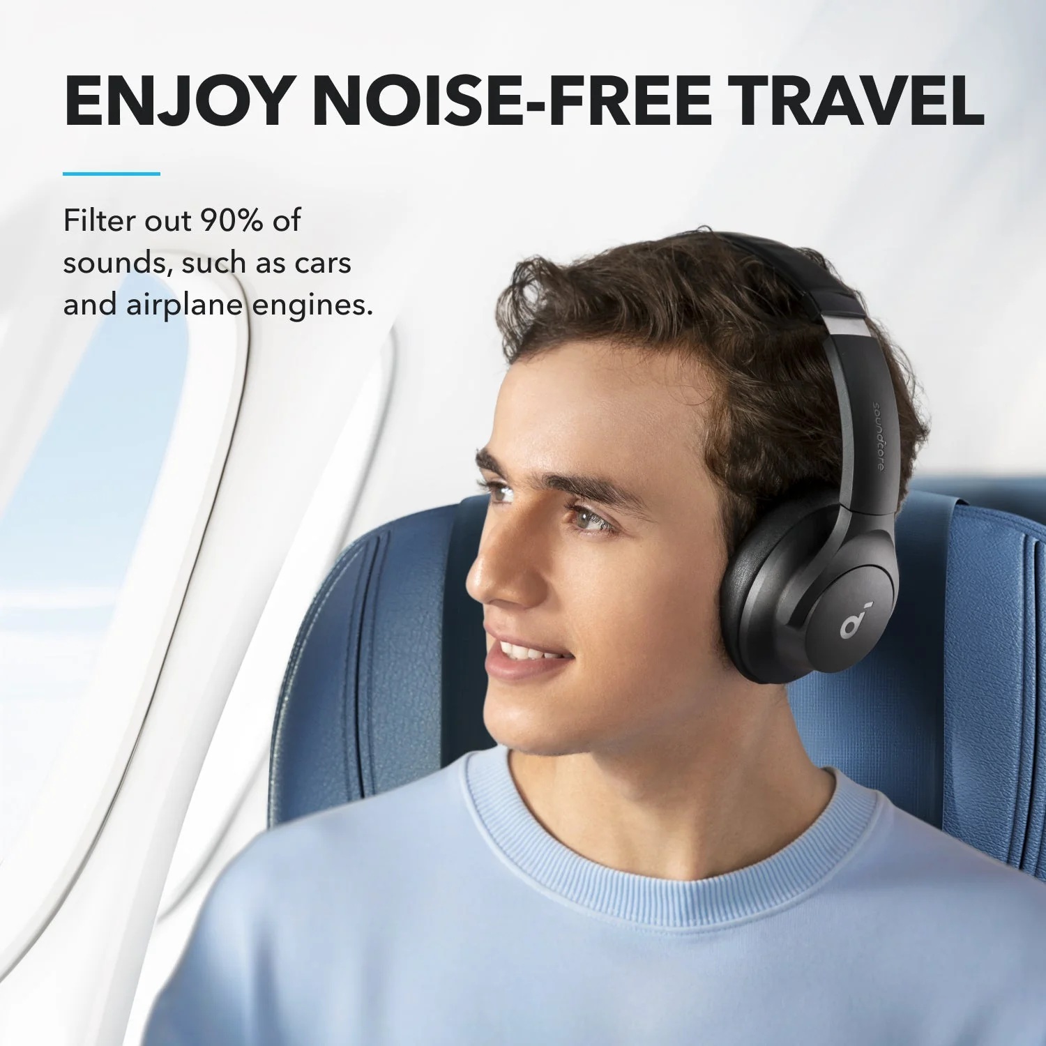 Picture of Anker Soundcore Life Q20i Hybrid Active Noise Cancelling Wireless Over-Ear Headphones with 40H Playtime - Black