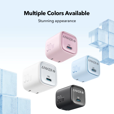 Picture of Anker Zolo 30W Compact GaN Adapter with PowerIQ 3.0 USB-C Fast Charger