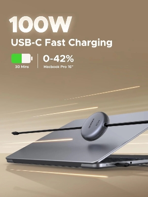 Picture of UGREEN 65905 USB-C to USB-C PD Fast Charging Retractable Cable 100W Max 1m L531