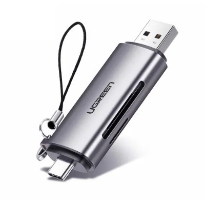 Picture of UGREEN 50706 USB-C/USB-A Card Reader (Silver) CM185