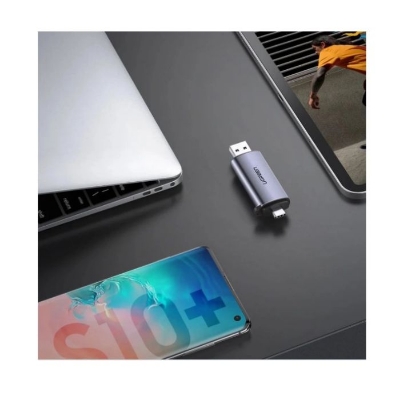 Picture of UGREEN 50706 USB-C/USB-A Card Reader (Silver) CM185