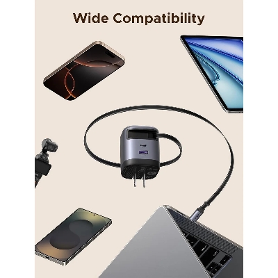 Picture of UGREEN 65821 45W GaN Fast Charger with Retractable  Cable