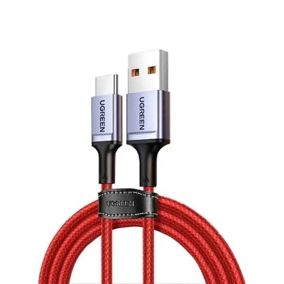 Picture of UGREEN 20527 USB 2.0 to Type-C 6A Aluminium Alloy Cable (1m, Red)