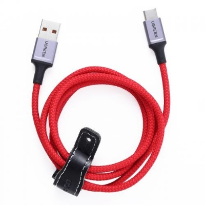 Picture of UGREEN 20527 USB 2.0 to Type-C 6A Aluminium Alloy Cable (1m, Red)