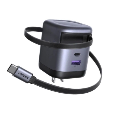 Picture of UGREEN 65824 Nexode 65W GaN Fast Charger with Retractable Cable