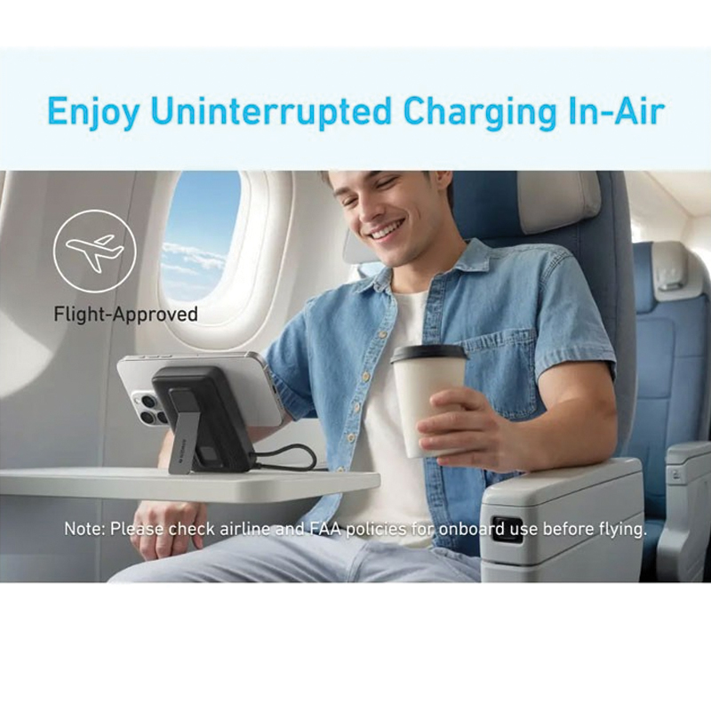 Picture of Anker Zolo Magnetic Power Bank 10K,30W,Built-in USB-C Cable (Black)