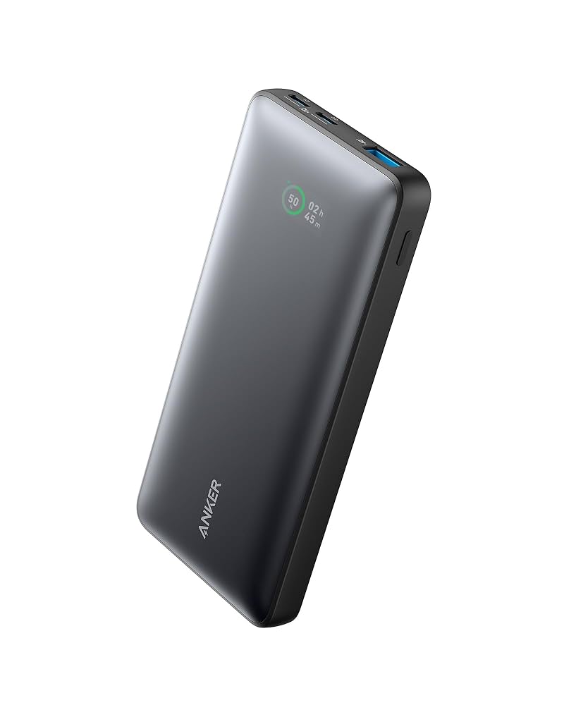Picture of Anker Zolo Power Bank 20K, 22.5W, Built-In USB-C Cable (Black)