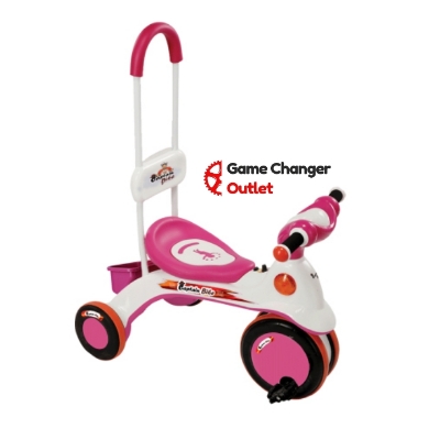 Picture of Captain Bike Trolly Pink/Blue/Purple Colour Baby Tricycle With Light & Music Button & Back Support Game Changer Outlet