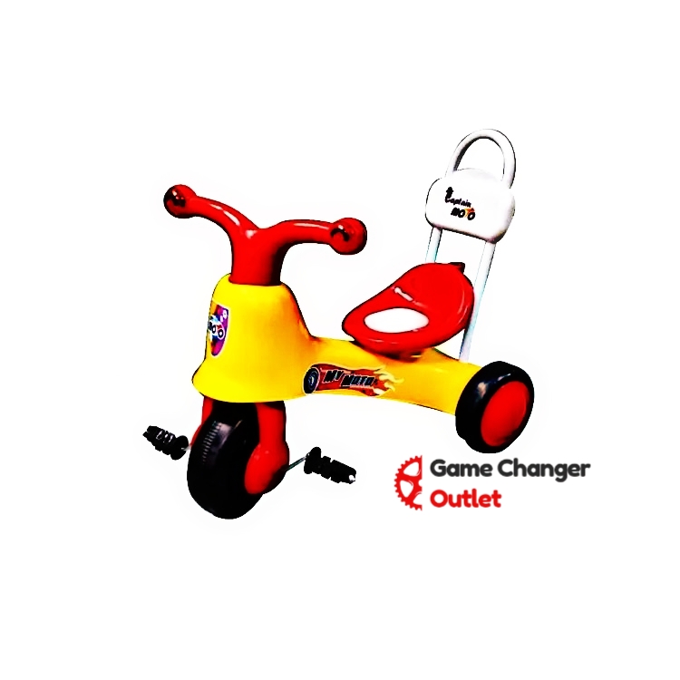 Picture of Captain Moto / My Moto Bike Kids Tricycles Trolley - Pink And Yellow For Baby Game Changer Outlet