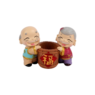 Picture of Laughing Lucky Couple – Fortune Blessing Showpiece