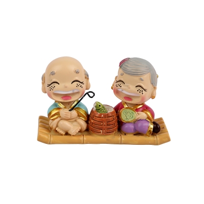 Picture of Laughing Lucky Couple – Fortune Blessing Showpiece