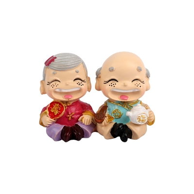 Picture of Laughing Lucky Couple – Fortune Blessing Showpiece