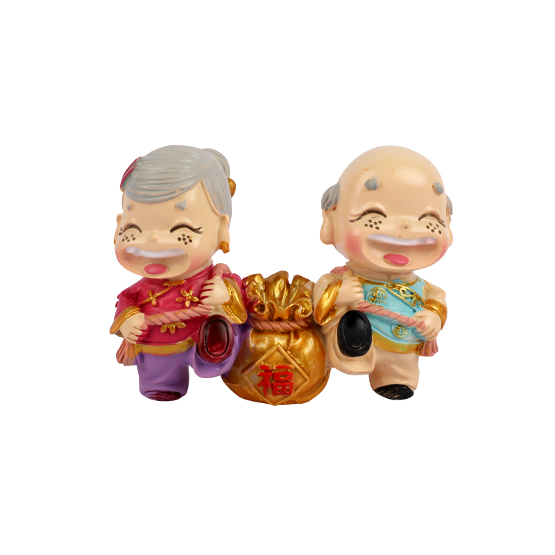 Picture of Laughing Lucky Couple – Fortune Blessing Showpiece